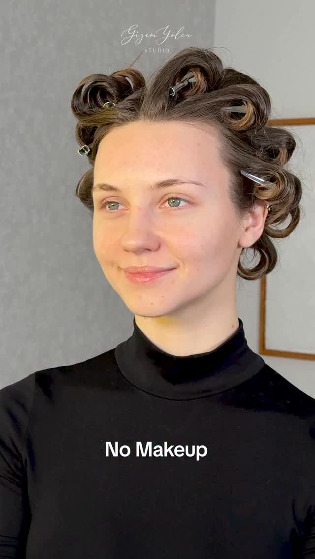 No makeup → soft smokey bridal look ✨